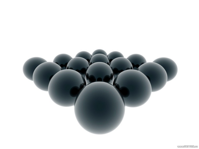Черные шары 3d обои на рабочий стол, картинки, фото, 1024x768