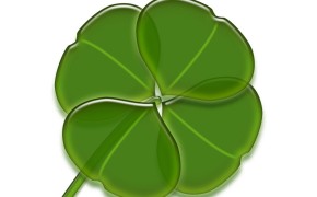 Счастливый четырехлистник, Прозрачно-зеленый клевер с четырьмя листиками может принести удачу, если его поставить на рабочий стол.  